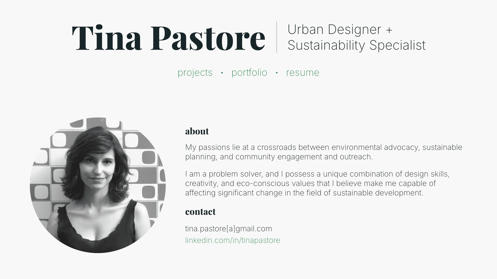 screenshot of the hompage of tinapastore.com